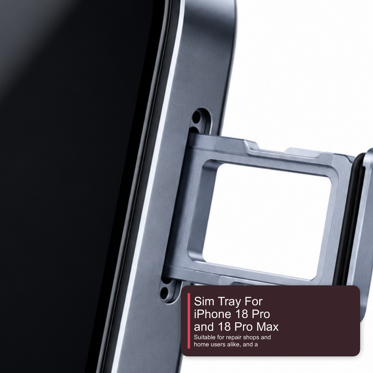 Sim Tray For iPhone 18 Pro and 18 Pro Max Single Card Holder Glacier Blue Sim Tray FoneFunShop