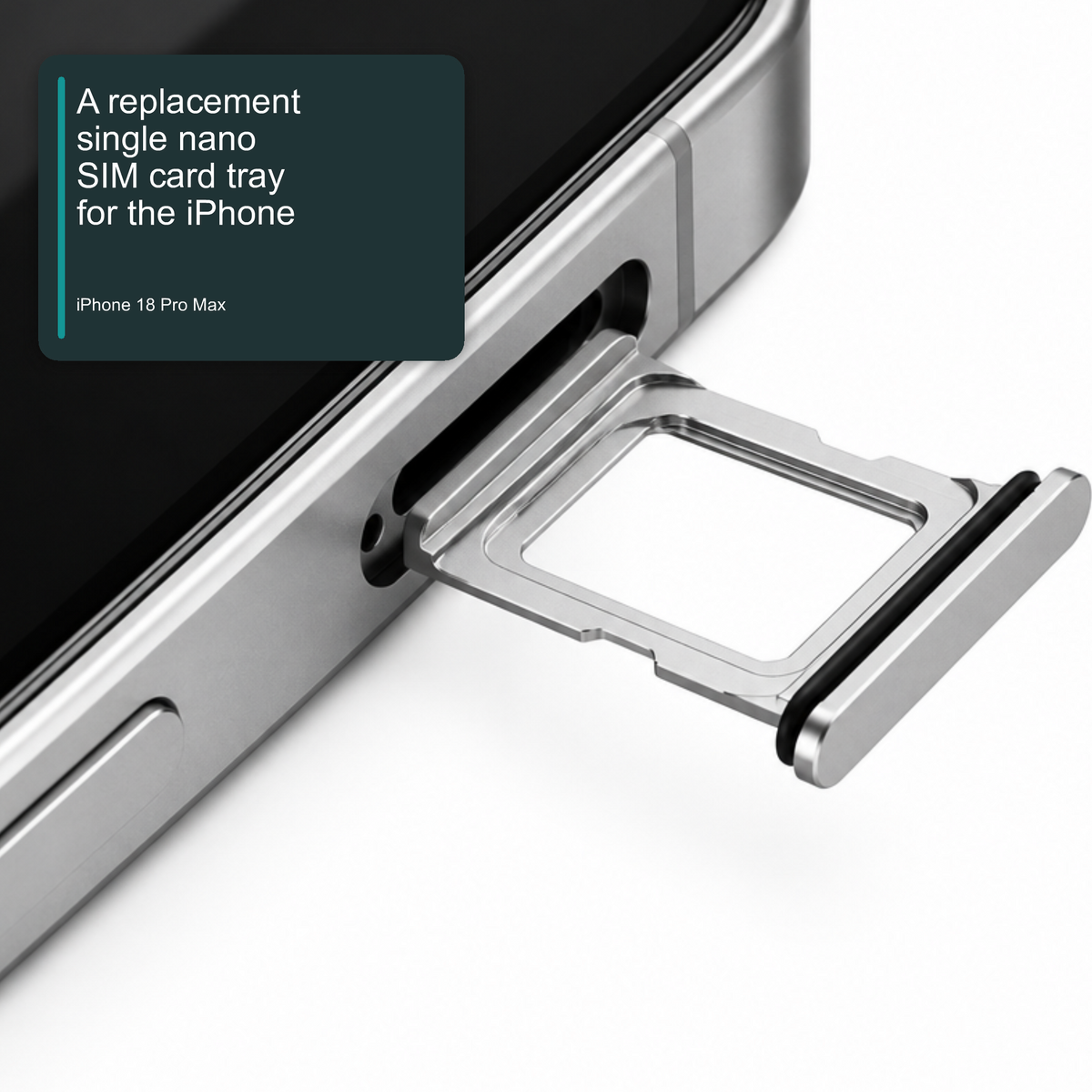 Sim Tray For iPhone 18 Pro and 18 Pro Max Single Card Holder Silver Sim Tray FoneFunShop