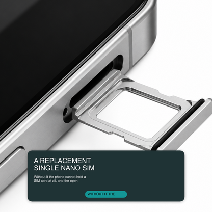 Sim Tray For iPhone 18 Pro and 18 Pro Max Single Card Holder Silver Sim Tray FoneFunShop