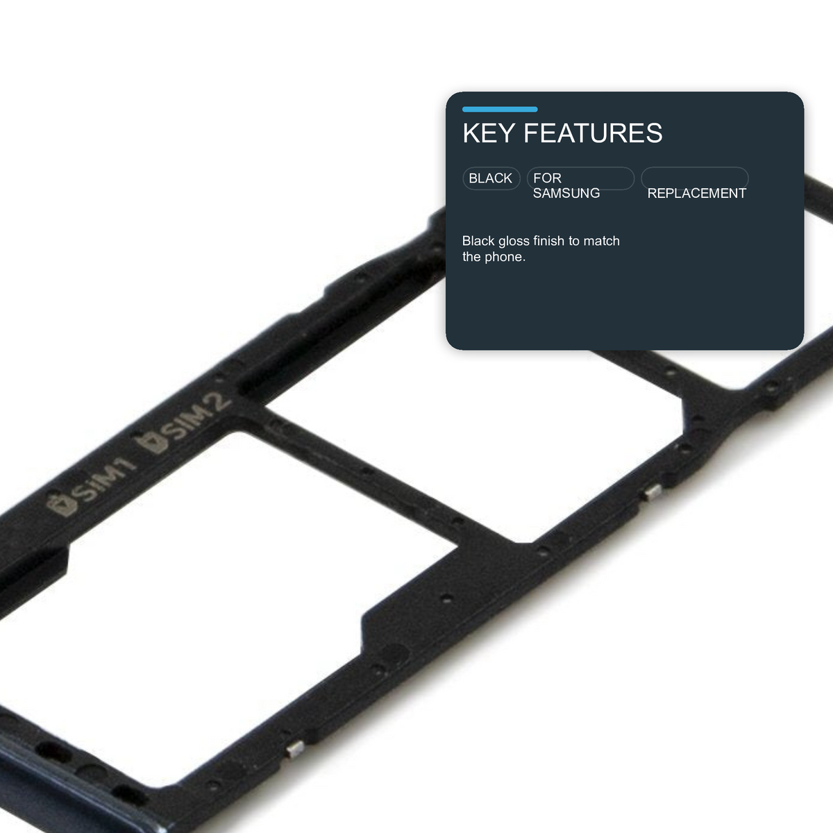 Sim Tray For Samsung A14 5G A146P in Black Sim Tray FoneFunShop