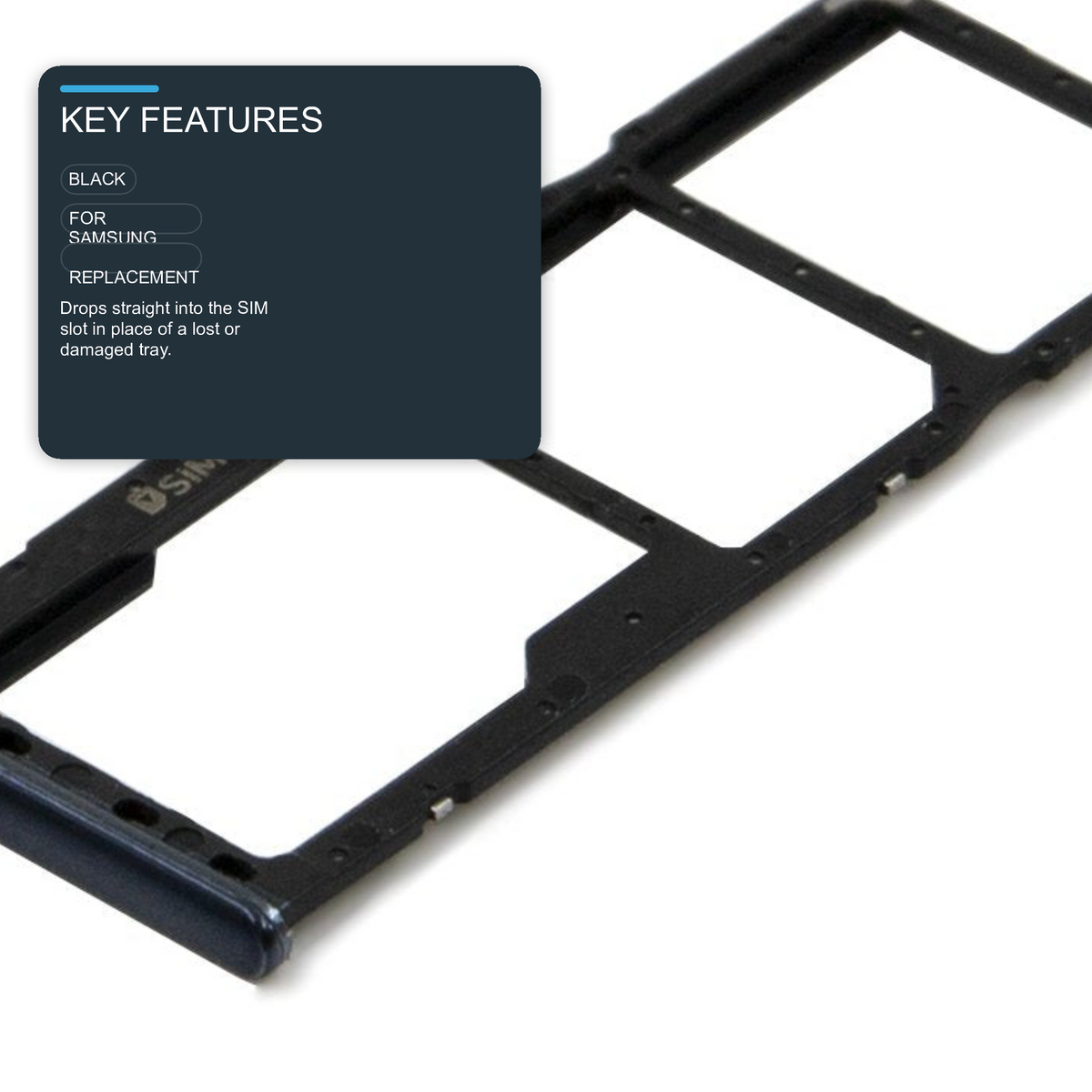 Sim Tray For Samsung A14 5G A146P in Black Sim Tray FoneFunShop