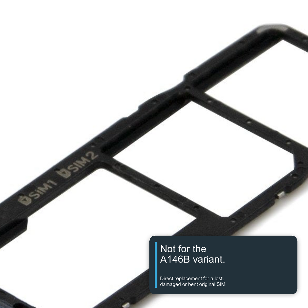 Sim Tray For Samsung A14 5G A146P in Black Sim Tray FoneFunShop