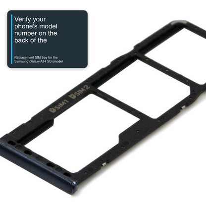 Sim Tray For Samsung A14 5G A146P in Black Sim Tray FoneFunShop
