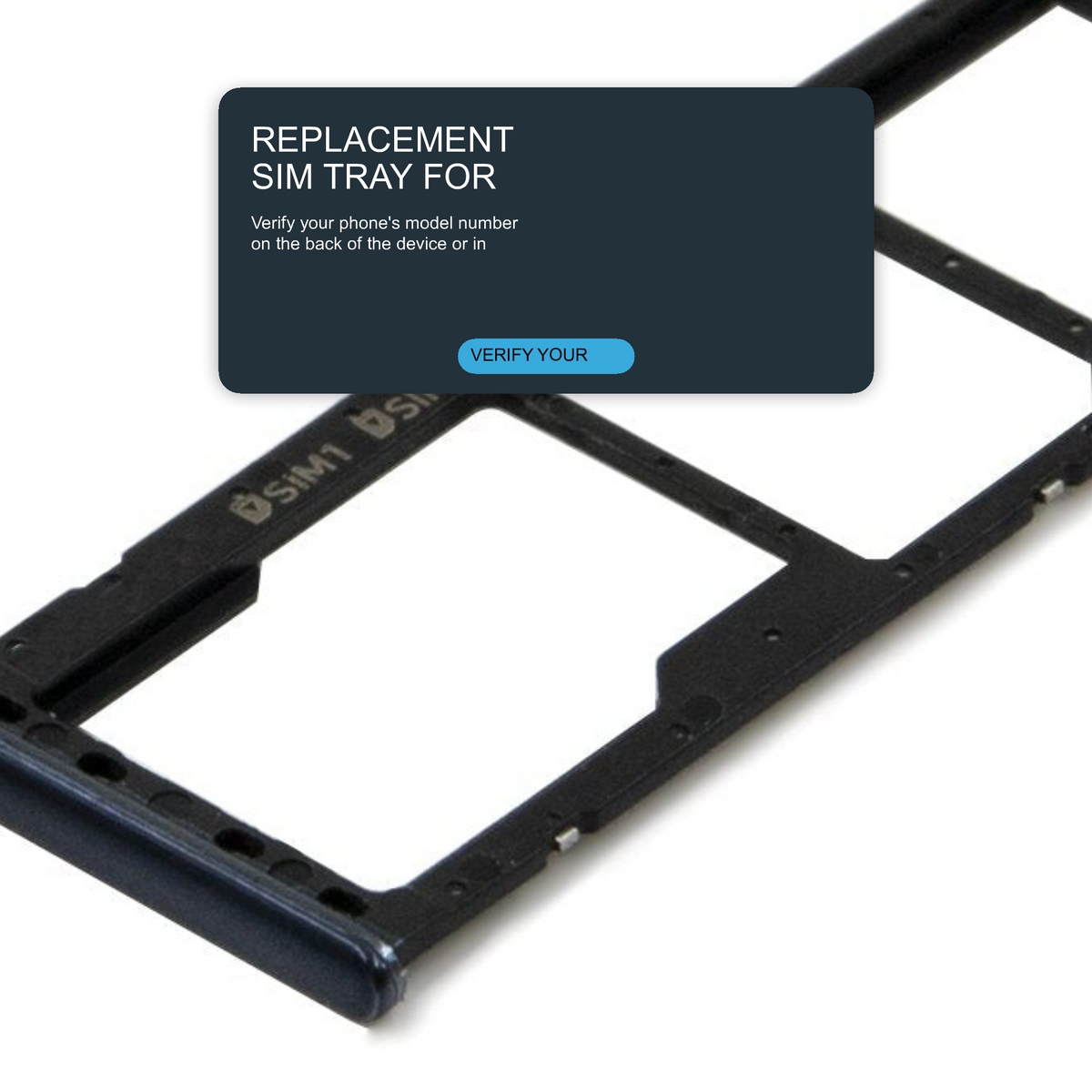 Sim Tray For Samsung A14 5G A146P in Black Sim Tray FoneFunShop