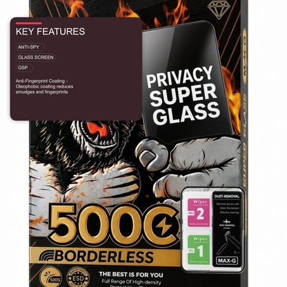 Super Glass Privacy Screen Protector For iPhone 17 Pro Screen Protector FoneFunShop