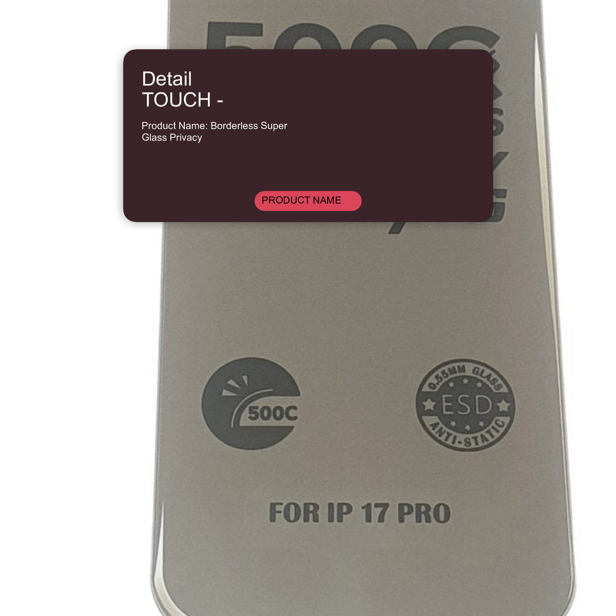 Super Glass Privacy Screen Protector For iPhone 17 Pro Screen Protector FoneFunShop
