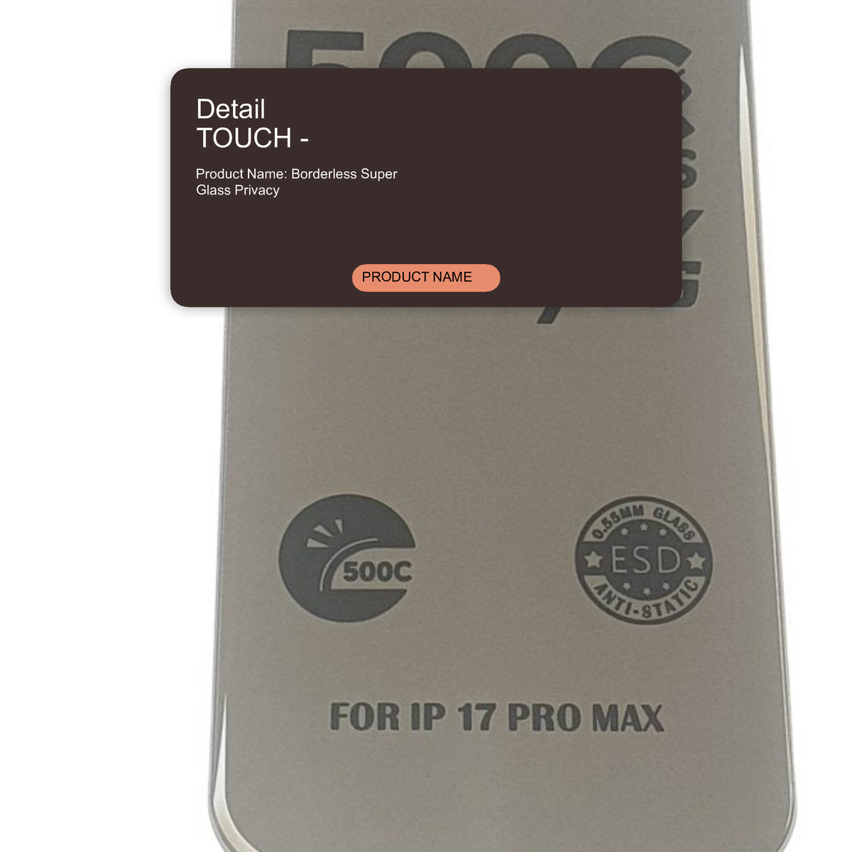 Super Glass Privacy Screen Protector For iPhone 17 Pro Max Screen Protector FoneFunShop