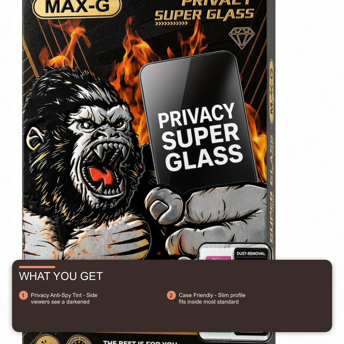 Super Glass Privacy Screen Protector For iPhone 17 Pro Max Screen Protector FoneFunShop