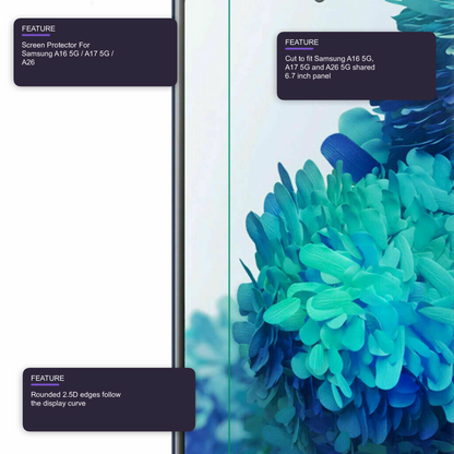 Screen Protector For Samsung A16 5G / A17 5G / A26 5G Tempered Glass Screen Protector FoneFunShop