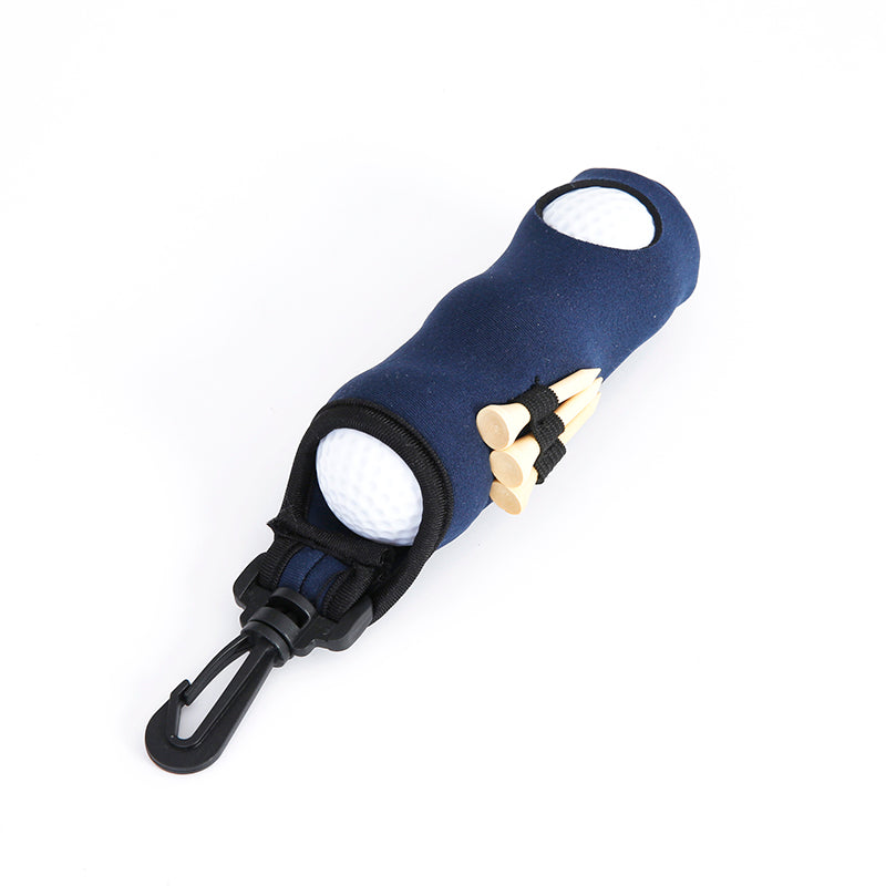 Golf Ball Carry Bag with Clasp Holds 3 Balls & Tees Attaches to Trousers Blue Golf Accessorise FoneFunShop