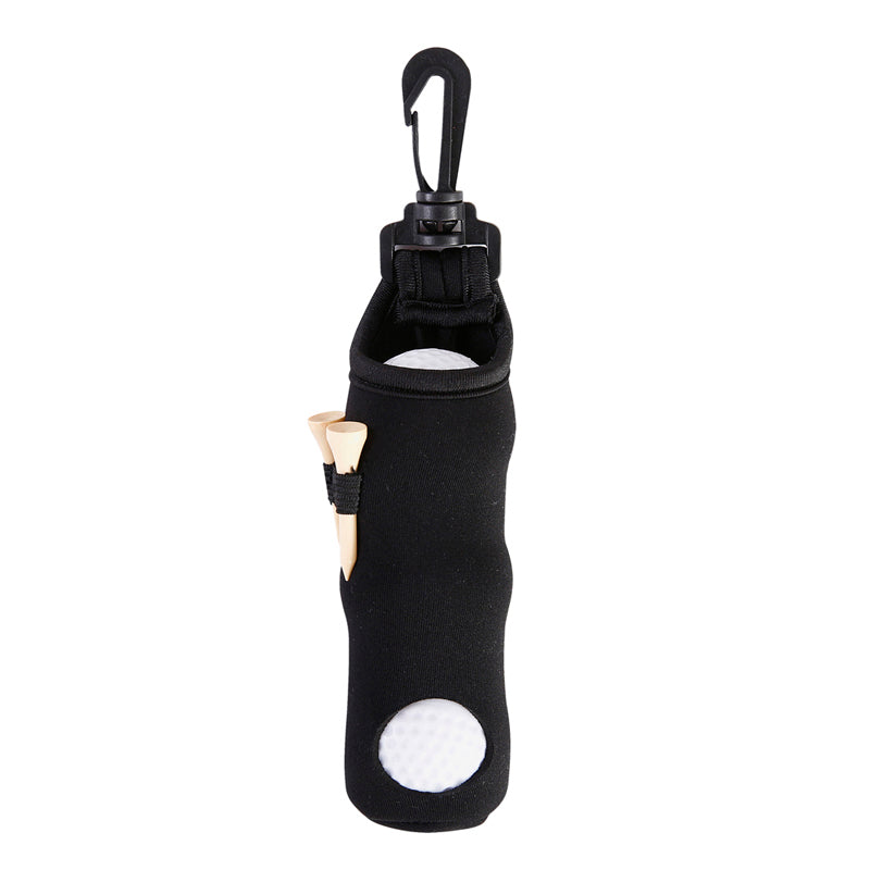 Golf Ball Carry Bag with Clasp Holds 3 Balls & Tees Attaches to Trousers Black Golf Accessorise FoneFunShop