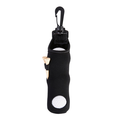 Golf Ball Carry Bag with Clasp Holds 3 Balls & Tees Attaches to Trousers Black Golf Accessorise FoneFunShop