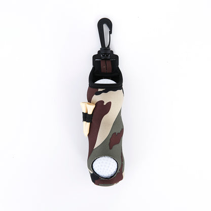 Golf Ball Carry Bag with Clasp Holds 3 Balls & Tees Attaches to Trousers Camouflage Golf Accessorise FoneFunShop