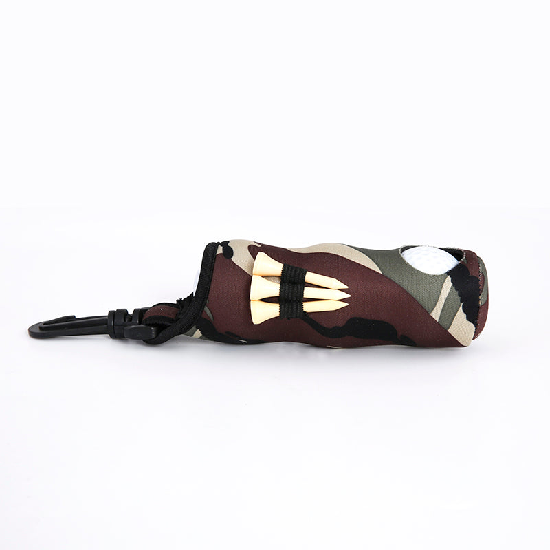 Golf Ball Carry Bag with Clasp Holds 3 Balls & Tees Attaches to Trousers Camouflage Golf Accessorise FoneFunShop