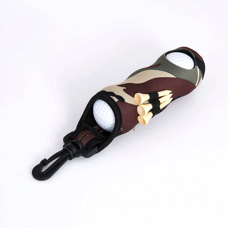 Golf Ball Carry Bag with Clasp Holds 3 Balls & Tees Attaches to Trousers Camouflage Golf Accessorise FoneFunShop