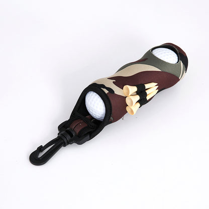 Golf Ball Carry Bag with Clasp Holds 3 Balls & Tees Attaches to Trousers Camouflage Golf Accessorise FoneFunShop