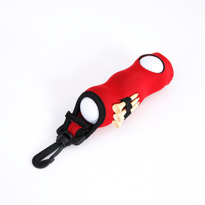 Golf Ball Carry Bag with Clasp Holds 3 Balls & Tees Attaches to Trousers Red Golf Accessorise FoneFunShop