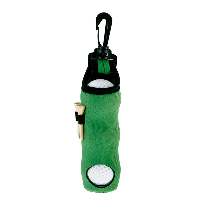 Golf Ball Carry Bag with Clasp Holds 3 Balls & Tees Attaches to Trousers Green Golf Accessorise FoneFunShop