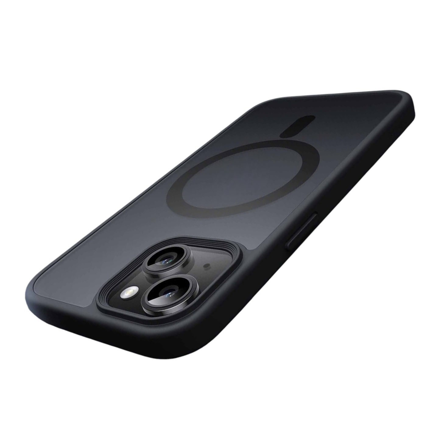 Case For iPhone 15 Magnetic Translucent Shockproof TPU Phone Cover Skin Magsafe Compatible Matte Black Case Cover FoneFunShop