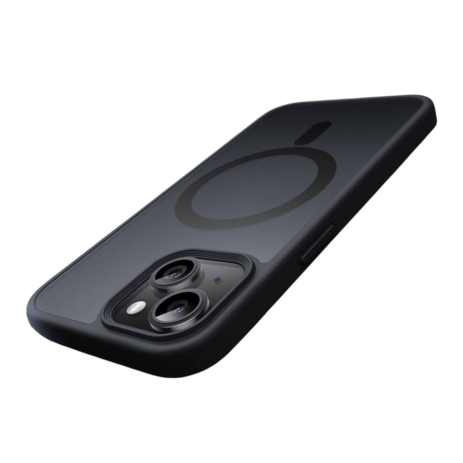 Case For iPhone 15 Magnetic Translucent Shockproof TPU Phone Cover Skin Magsafe Compatible Matte Black Case Cover FoneFunShop