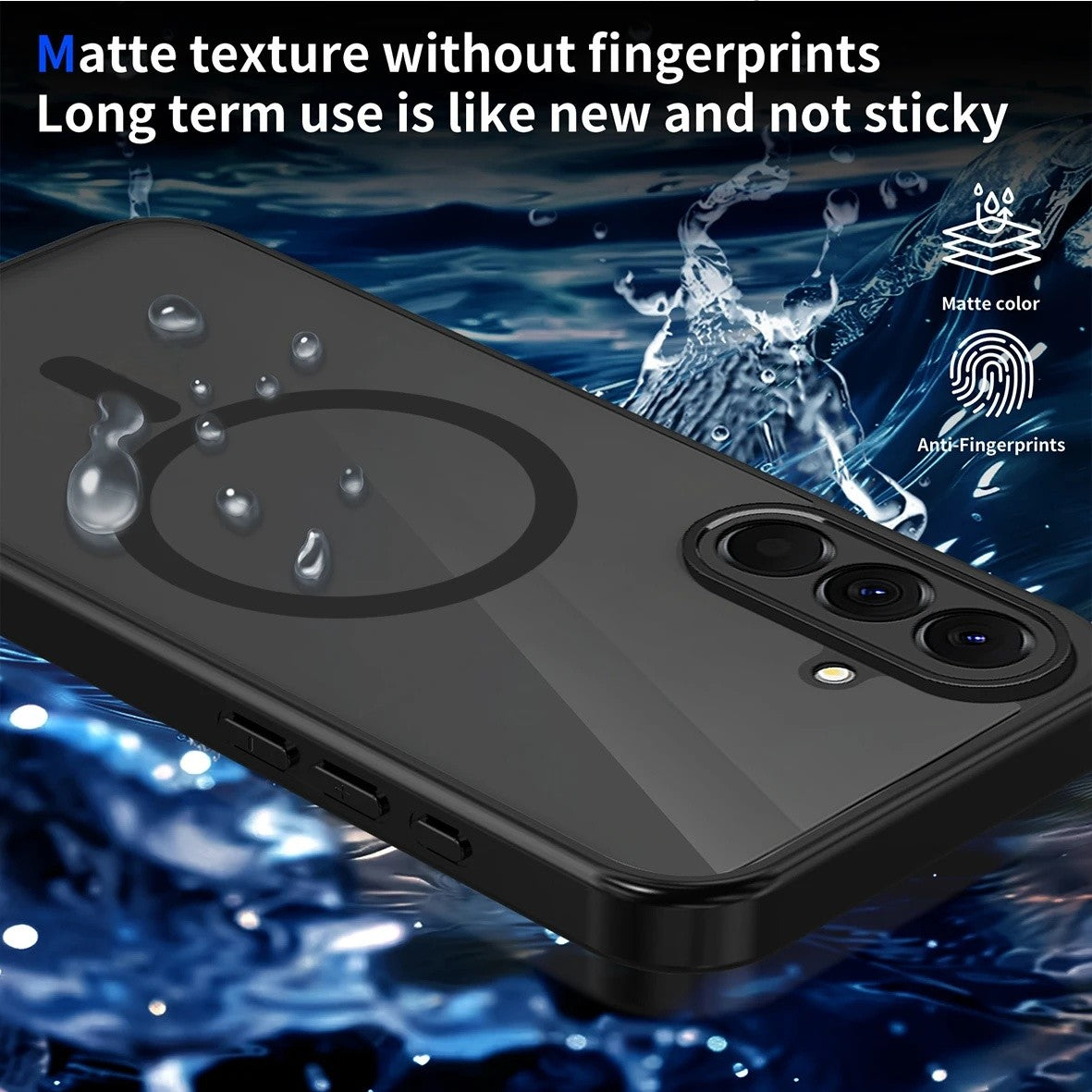 Case For Samsung A26 A17 Magnetic Silicone Phone Cover Skin Magsafe Compatible Matte Black Case Cover FoneFunShop