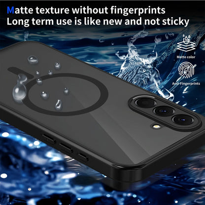 Case For Samsung A26 A17 Magnetic Silicone Phone Cover Skin Magsafe Compatible Matte Black Case Cover FoneFunShop