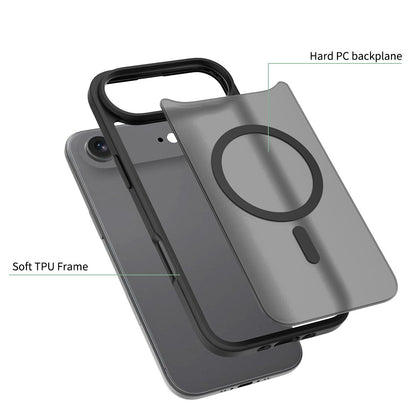 Case For iPhone 17 Air Magnetic Translucent Shockproof TPU Phone Cover Skin Magsafe Compatible Matte Black Case Cover FoneFunShop