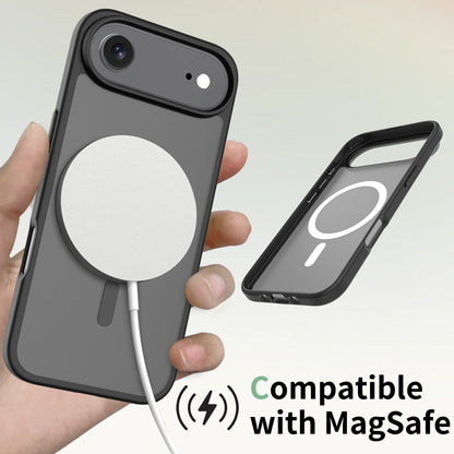 Case For iPhone 17 Air Magnetic Translucent Shockproof TPU Phone Cover Skin Magsafe Compatible Matte Black Case Cover FoneFunShop
