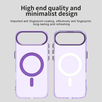 Case For iPhone 17 Air Magnetic Translucent Shockproof TPU Phone Cover Skin Magsafe Compatible Matte Purple Case Cover FoneFunShop
