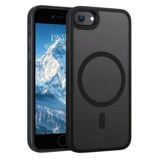 Case For iPhone 8 / SE2 / SE3 Translucent Shockproof TPU Phone Cover Skin Magsafe Compatible Matte Black Case Cover FoneFunShop