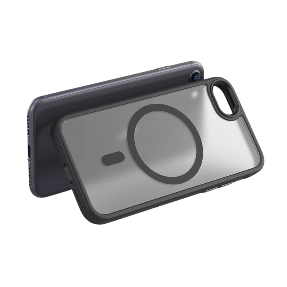 Case For iPhone 8 / SE2 / SE3 Translucent Shockproof TPU Phone Cover Skin Magsafe Compatible Matte Black Case Cover FoneFunShop