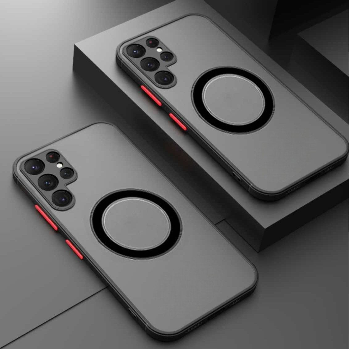 Case For Samsung S25 FE Magnetic Silicone Phone Cover Skin Magsafe Compatible Black Case Cover FoneFunShop