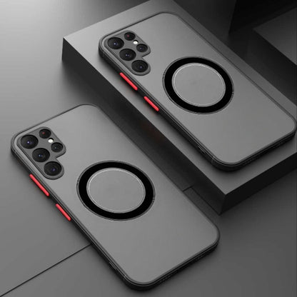 Case For Samsung S25 FE Magnetic Silicone Phone Cover Skin Magsafe Compatible Black Case Cover FoneFunShop