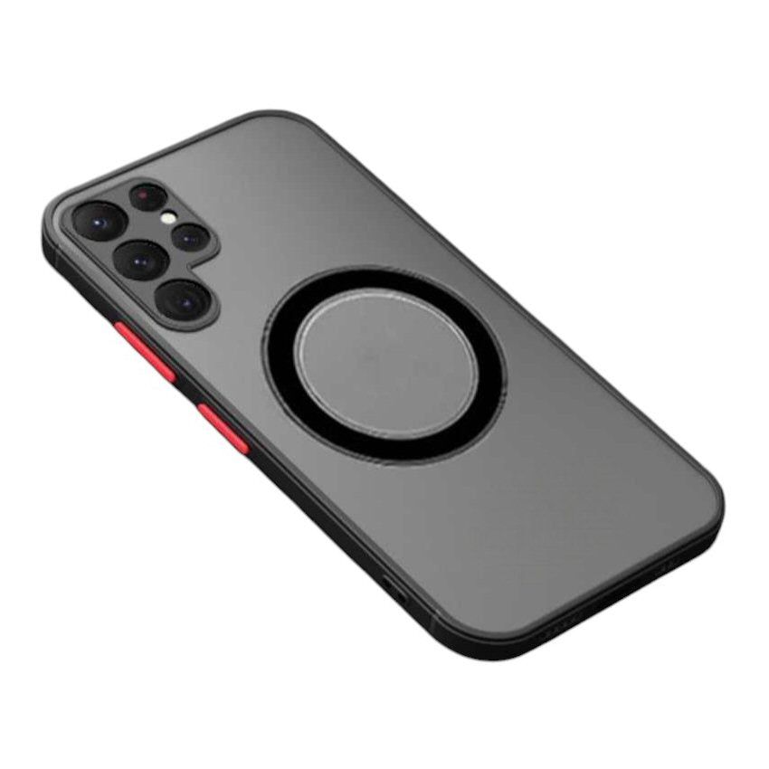 Case For Samsung S25 FE Magnetic Silicone Phone Cover Skin Magsafe Compatible Black Case Cover FoneFunShop