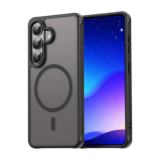 Magnetic Case for Samsung Galaxy S23 Compatible with MagSafe Translucent Matte Back Shockproof Phone Cover (Black) Case Cover FoneFunShop