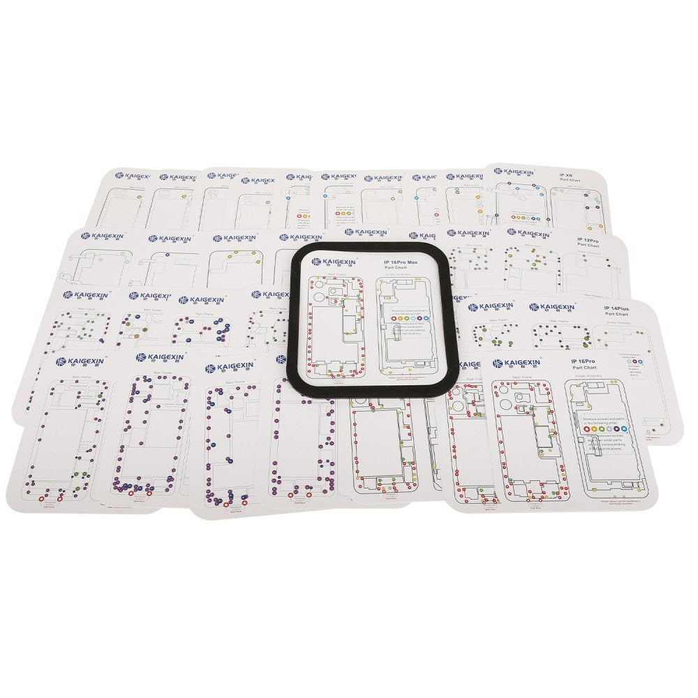 Magnetic Phone Repair Mats 35 Models For iP6 to iP16 Pro Max FoneFunShop