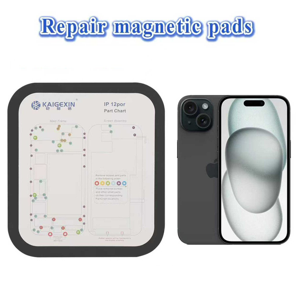 Magnetic Phone Repair Mats 35 Models For iP6 to iP16 Pro Max FoneFunShop