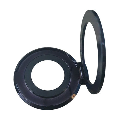 Magnetic Phone Ring Stand with Adhesive Back Rotating Grip Stand Metallic Black Stand FoneFunShop