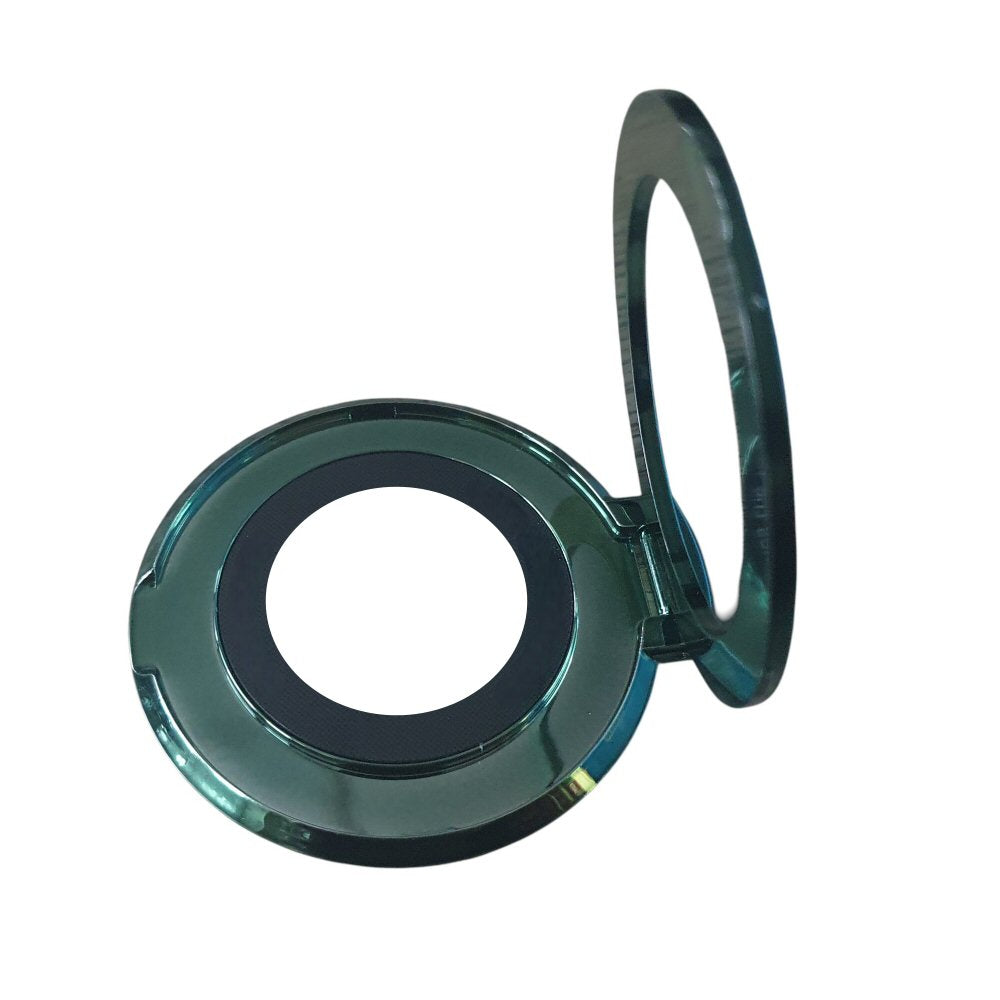 Magnetic Phone Ring Stand with Adhesive Back Rotating Grip Stand Metallic Green Stand FoneFunShop