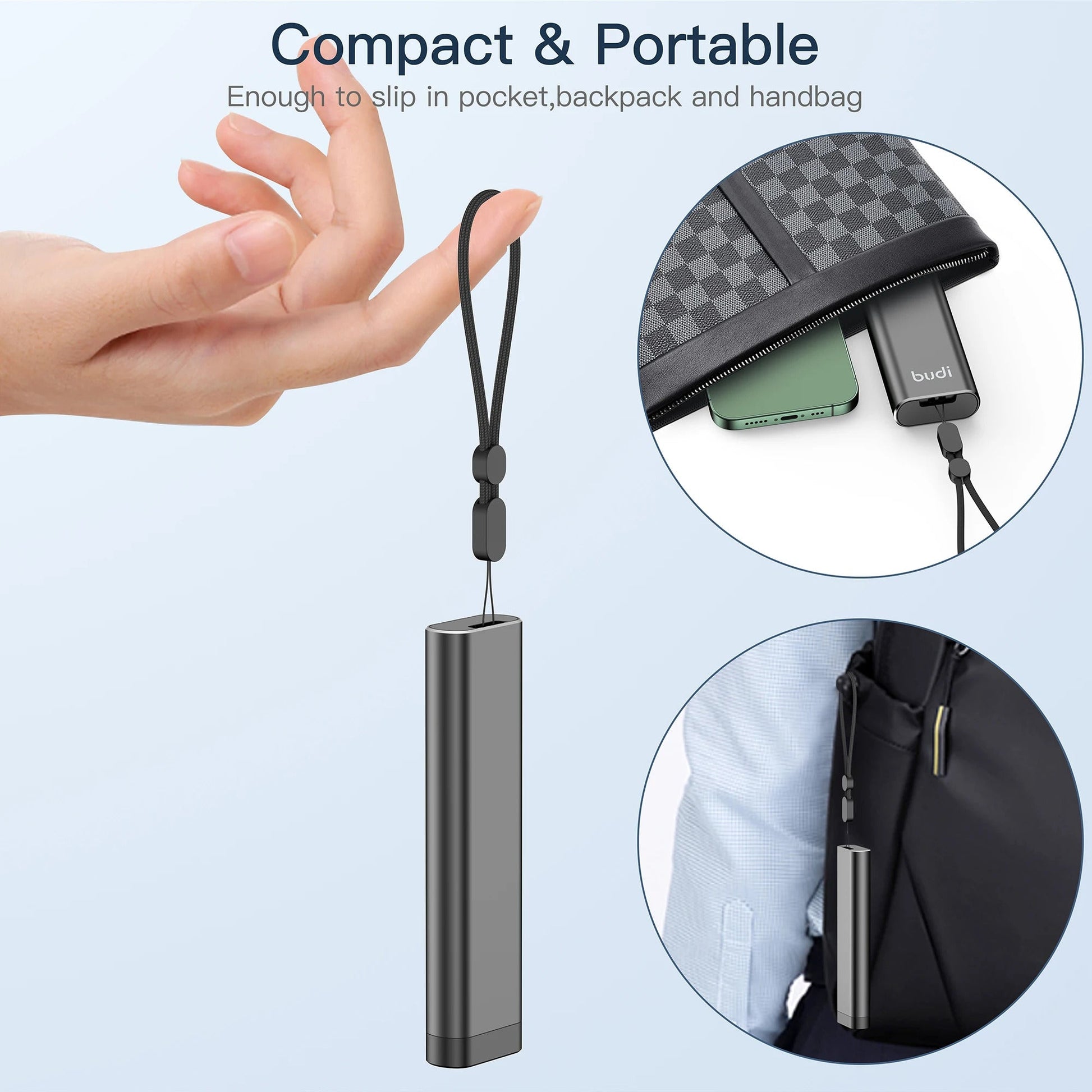 Bundle - Multi Universal Charging Cable Stick for Travel in Black (Pack of 2) Cable FoneFunShop