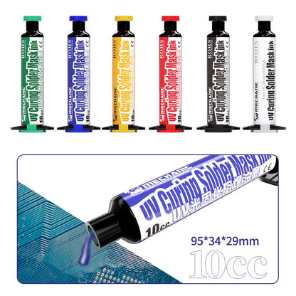 Mechanic 10ML GY UVH900 Blue UV Curable Solder Mask Paint For PCB Jumper Wire
