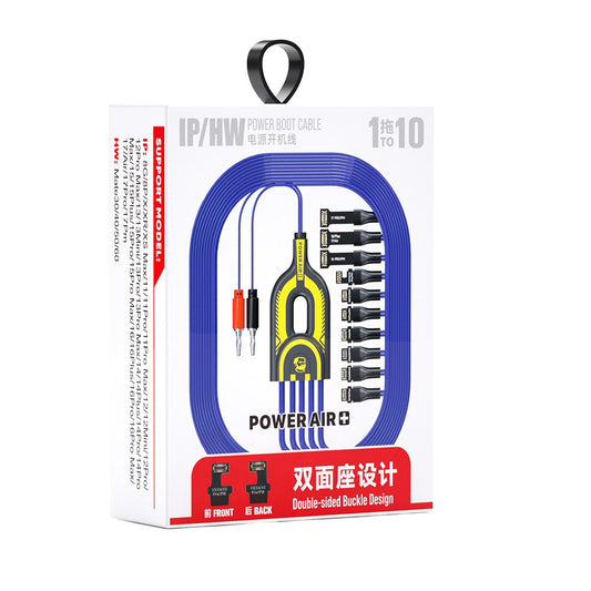 DC Power Boot Cable System for iP8 - 17PM - Mechanic Power Air - Power Phone via Bench Supply Phone Repair Tools FoneFunShop