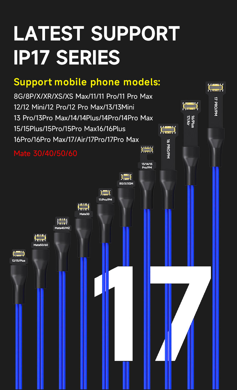DC Power Boot Cable System for iP8 - 17PM - Mechanic Power Air - Power Phone via Bench Supply Phone Repair Tools FoneFunShop