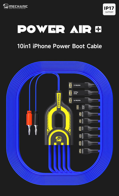 DC Power Boot Cable System for iP8 - 17PM - Mechanic Power Air - Power Phone via Bench Supply Phone Repair Tools FoneFunShop