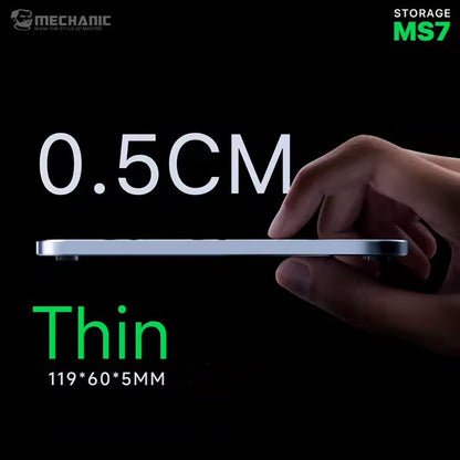 Mechanic MS7 Magnetic Aluminum Storage Screw Mat with 7 Compartment Magnetic Screw FoneFunShop