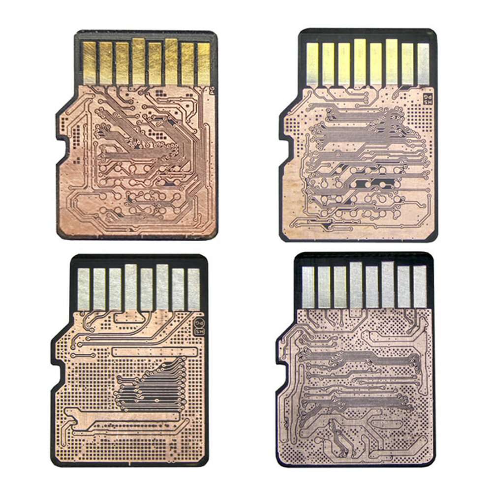 4 Piece Set - Set of MR-V (Vias) monolithic adapters for microSD cards Adapter FoneFunShop