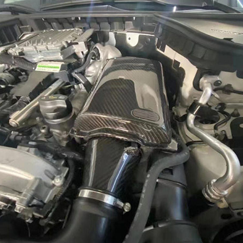 Carbon Air Filter Kit for Mercedes-Benz W204 E Class / C Class 1.6T M274 with Air to Air Intercooler Car Tornado Tuning