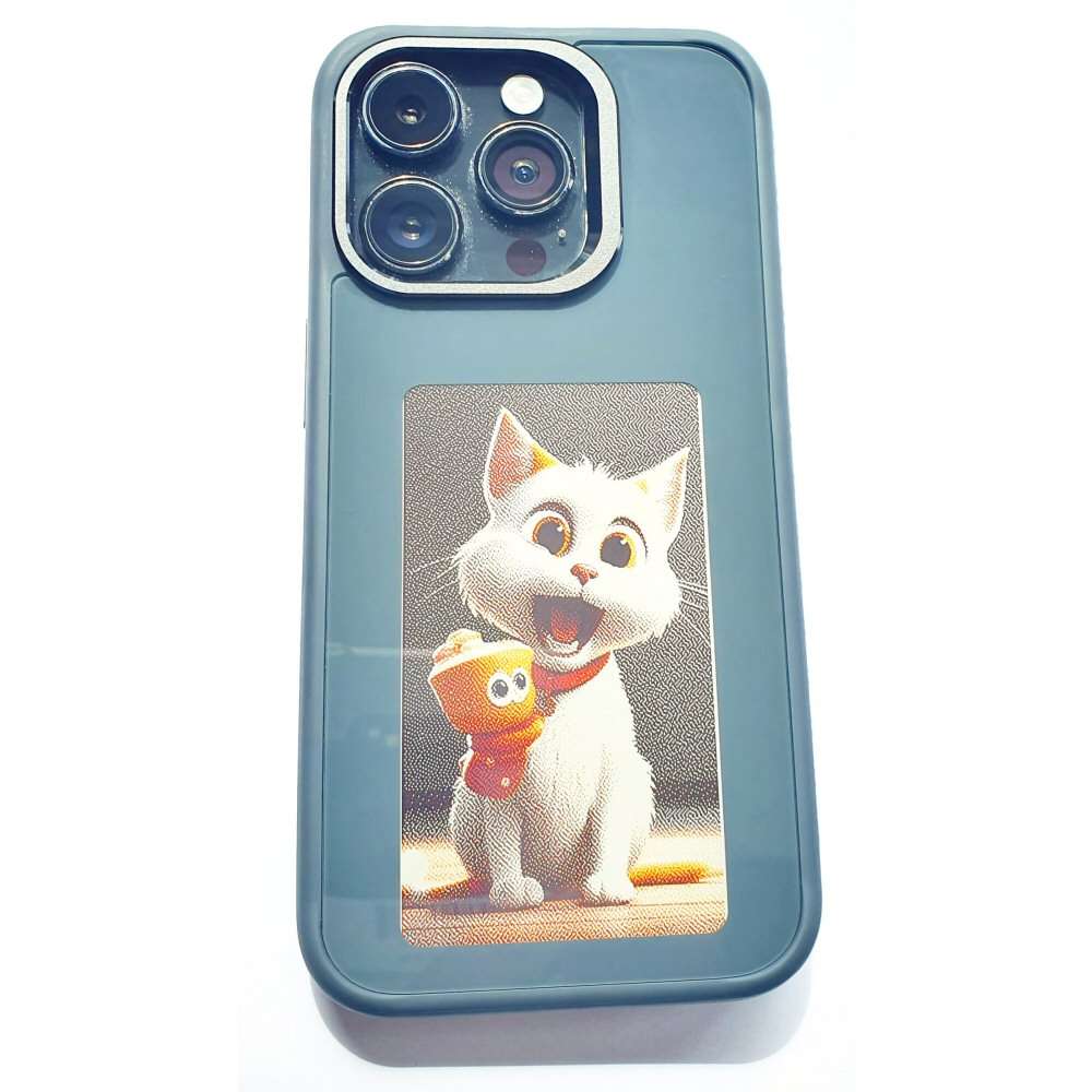 Case for iPhone 14 Pro Max With NFC E Ink Smart Display for Photos / Images Case Cover FoneFunShop
