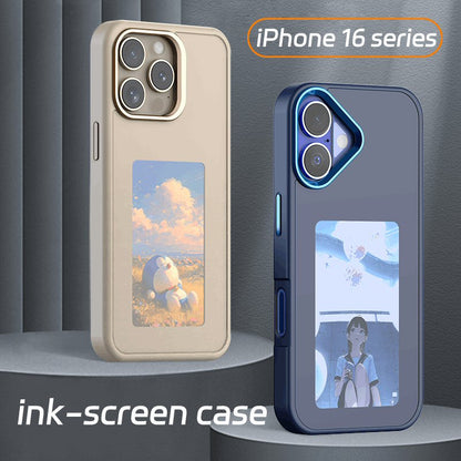 Case for iPhone 16 Pro Max With NFC E Ink Smart Display for Photos Images Case Cover FoneFunShop