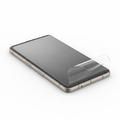 Clear hydrogel film fitted on Samsung Galaxy Z Fold 2 front cover screen